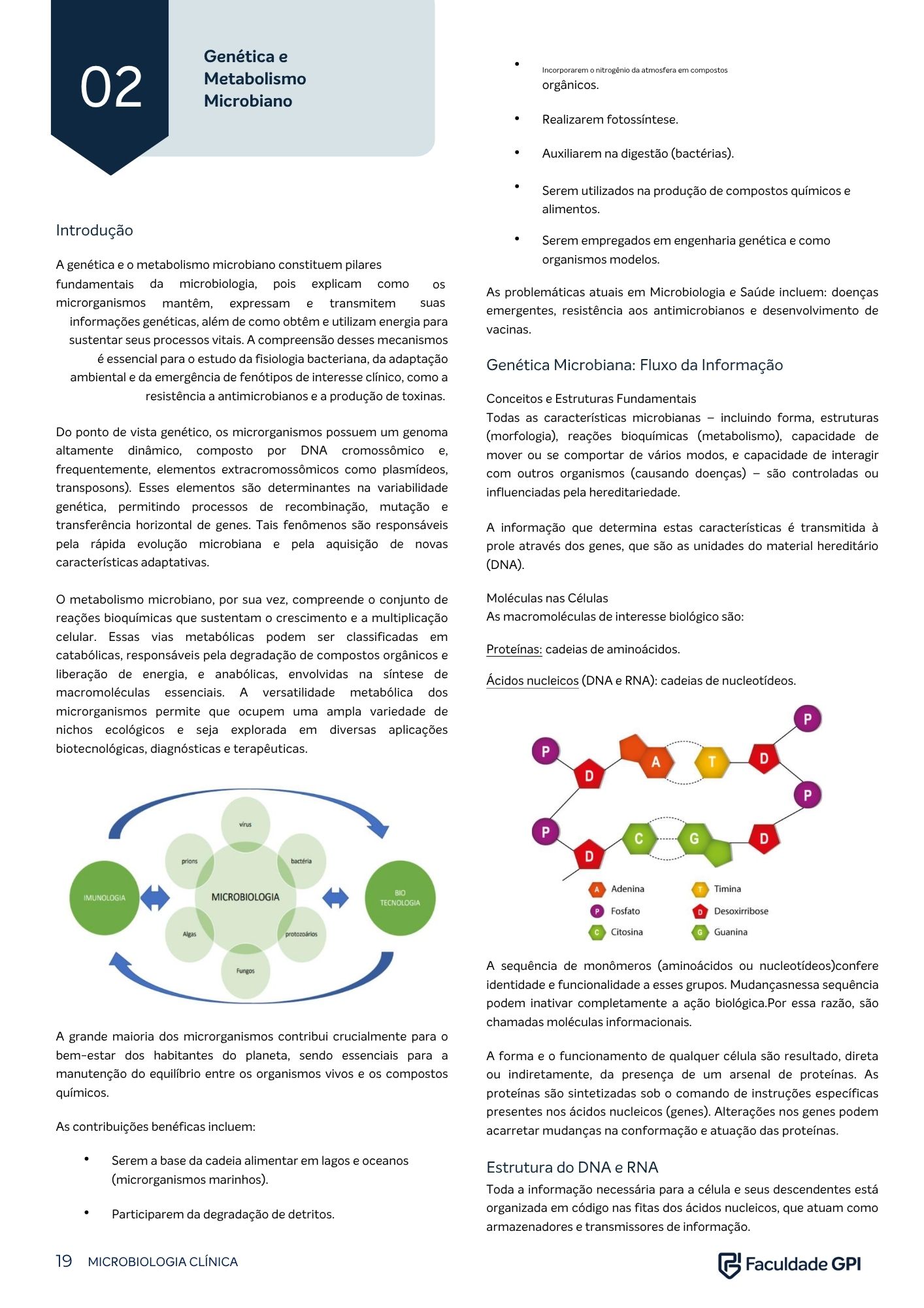 Página do e-book de Microbiologia Clínica